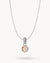 October Love Dainty Signature Birthstone Necklace Set, Silver