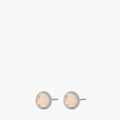 October Birthstone Love Signature Dainty Stud Earrings, Silver