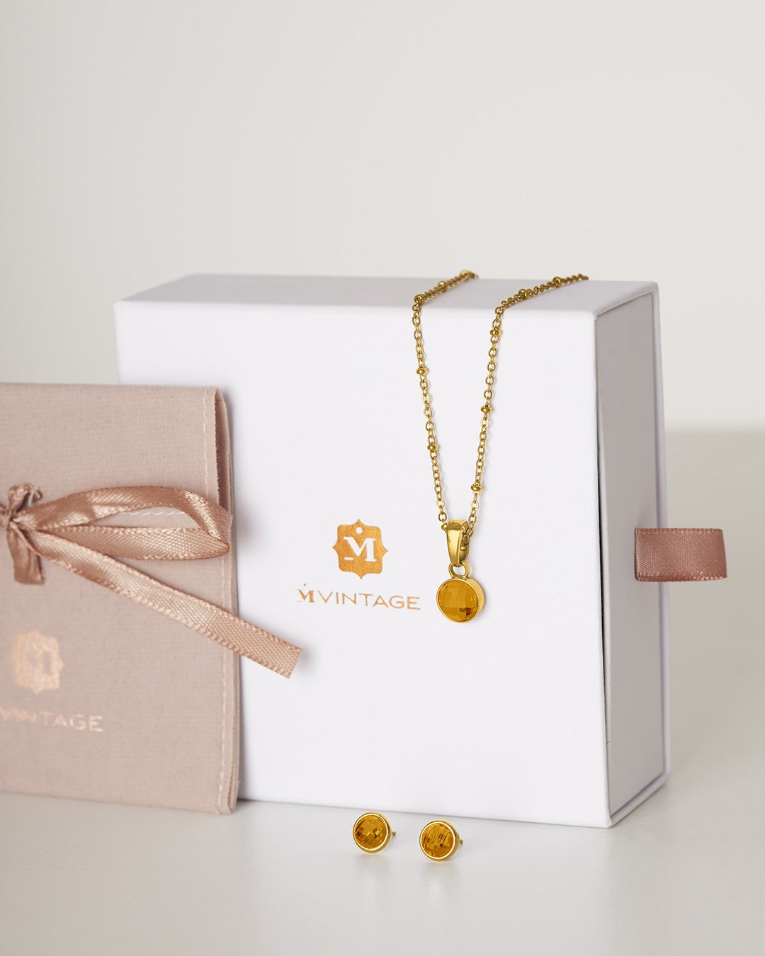 November Happiness Dainty Birthstone Set