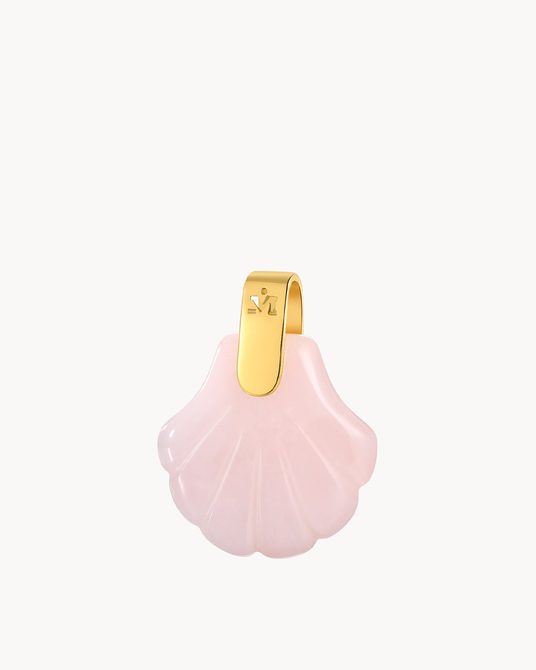 Pink Quartz Seashell Pendant