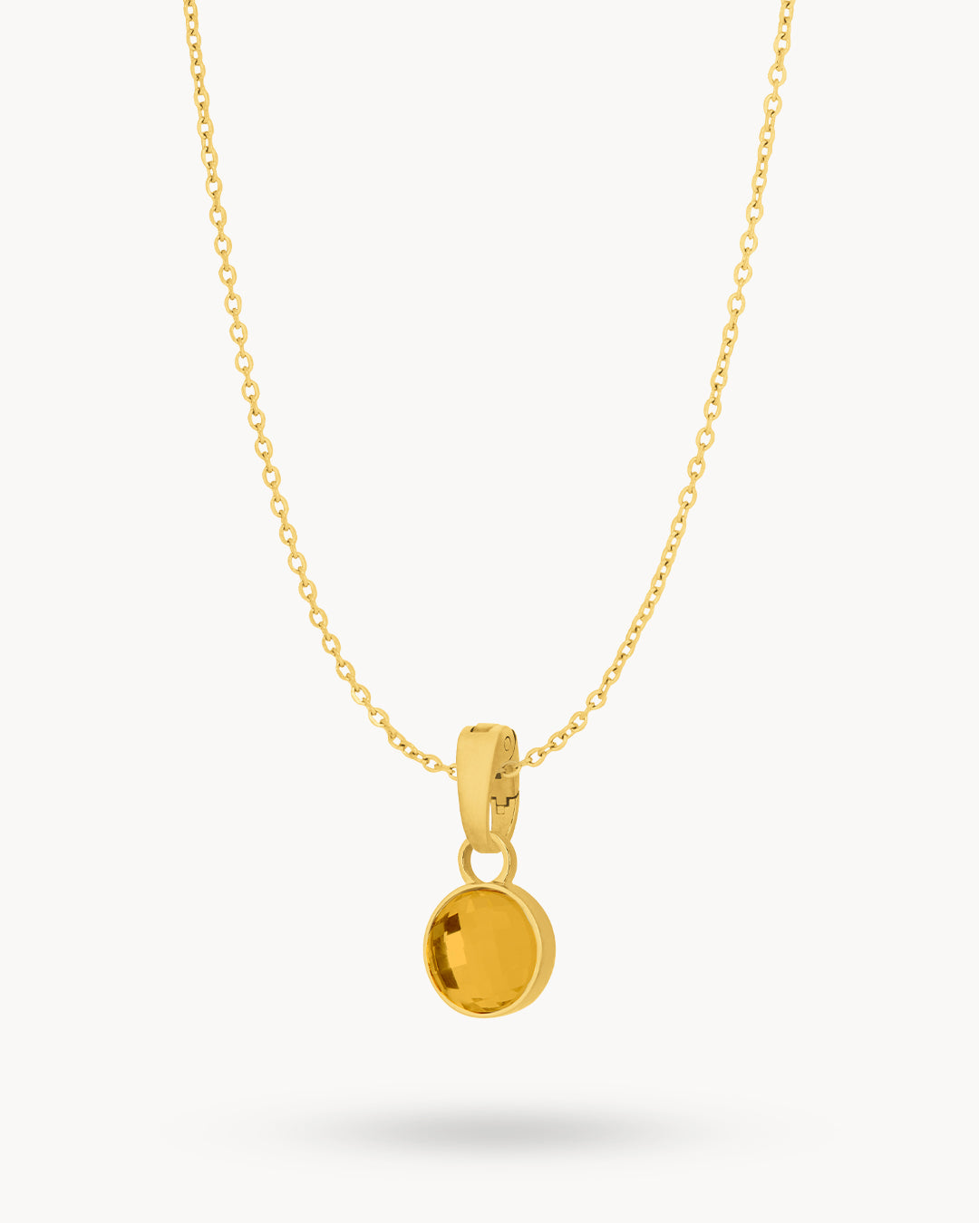 November Dainty Signature Birthstone Necklace Set, Gold