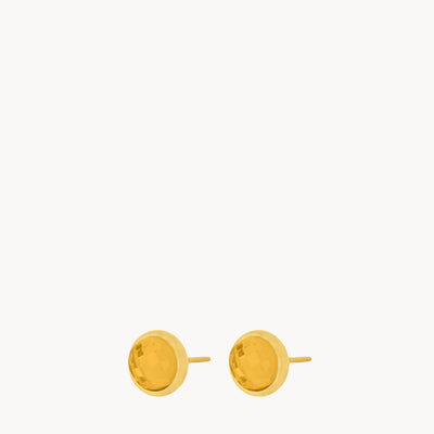 November Birthstone Happiness Signature Dainty Stud Earrings