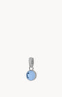 December Birthstone Uniqueness Dainty Signature Pendant, Silver