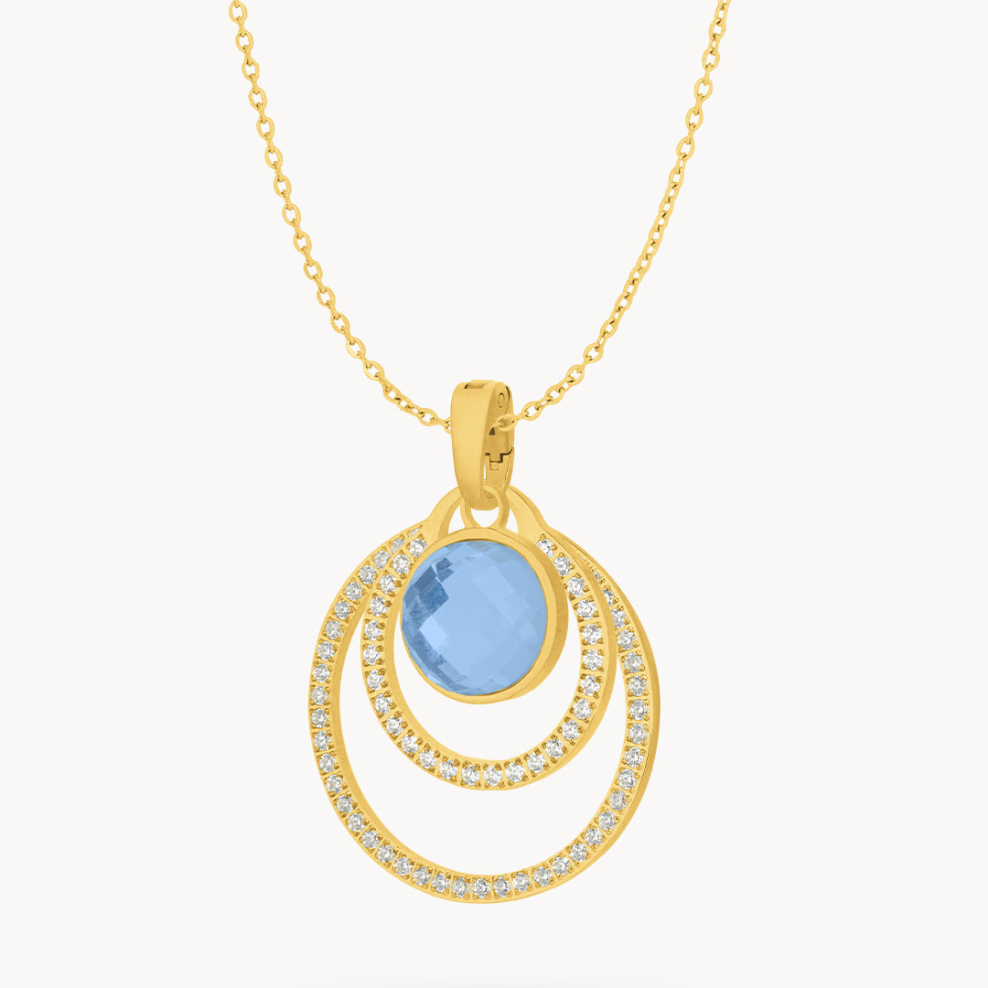 December Uniqueness Halo Necklace Set