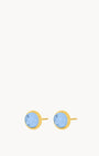 December Birthstone Uniqueness Signature Dainty Stud Earrings, Gold