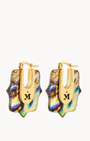 Bizzilla Fearlessness Abalone Hoop Earrings