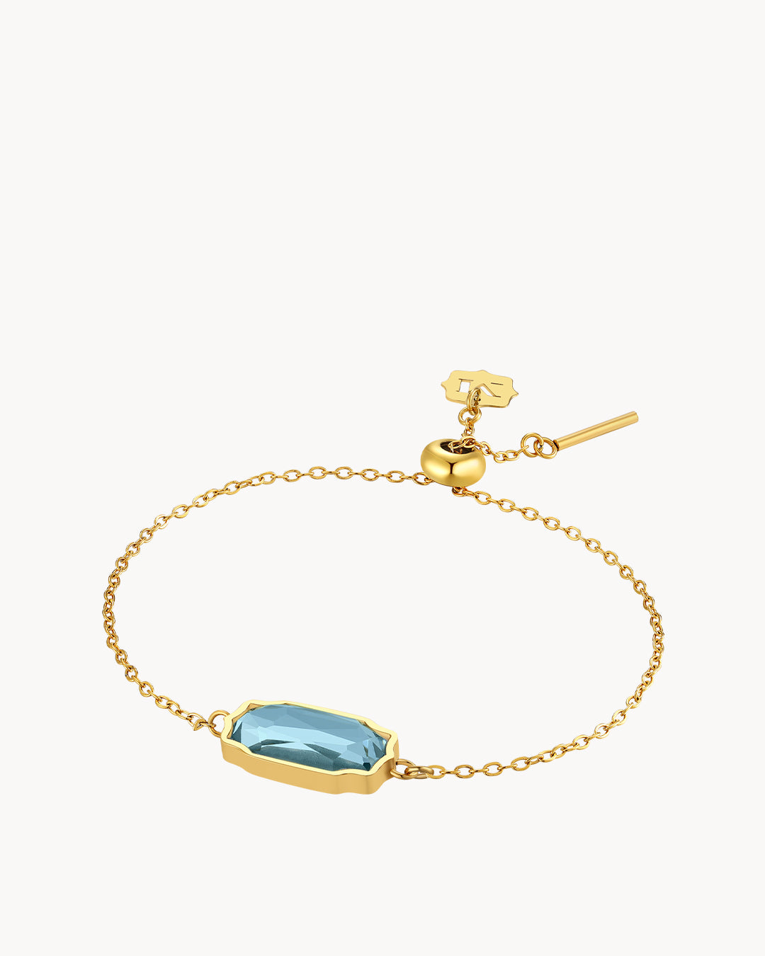 March Birthstone Peace Bizzilla Adjustable Bracelet