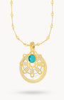 Hollow Mithna Pendant May Birthstone Set