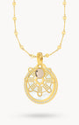 Hollow Mithna Pendant October Birthstone Set