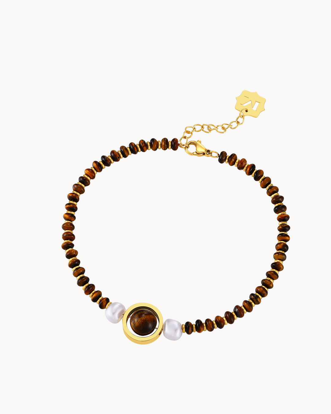Infinity Tiger Eye Anklet