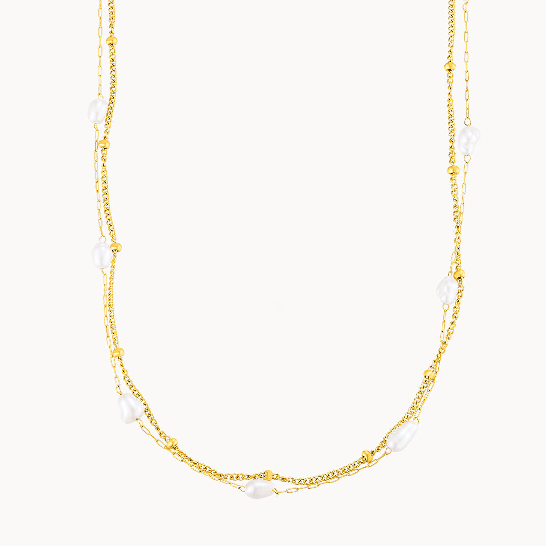 Double Layered Pearl Choker
