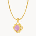 Dainty Twist Devotion Birthstone Pendant Set