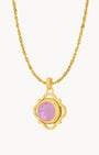 Dainty Twist Devotion Birthstone Pendant Set
