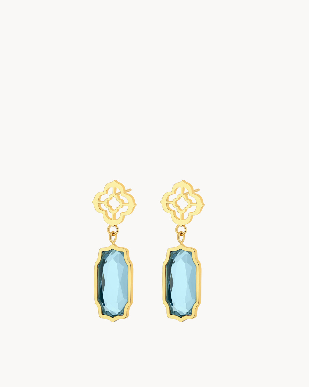 March Birthstone Peace Bizzilla Dangling Earrings