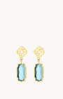 March Birthstone Peace Bizzilla Dangling Earrings