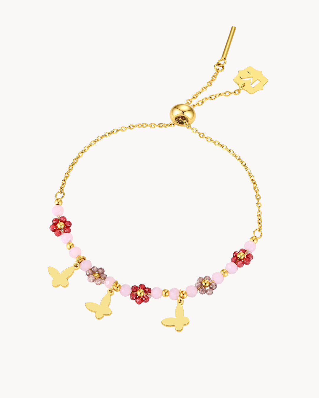 Beaded Butterfly Adjustable Bracelet