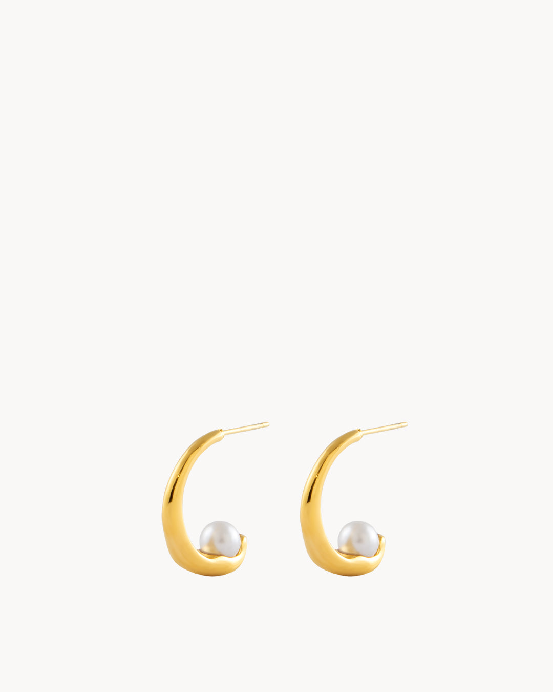 Infinite Pearl Hoop Earrings