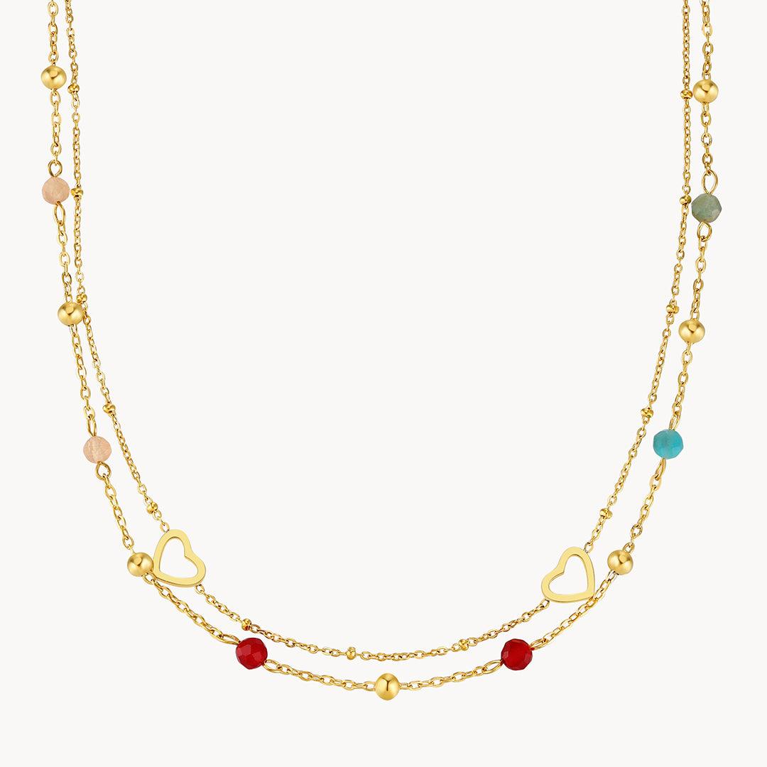 Double Layer Heart Necklace