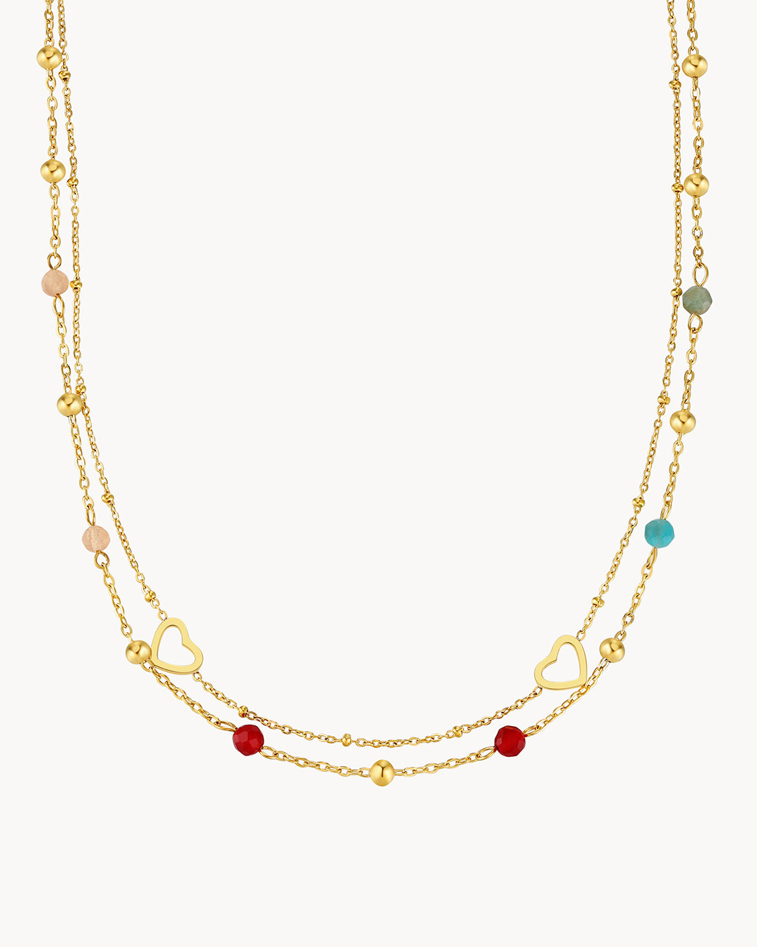 Double Layer Heart Necklace