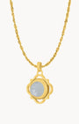 Dainty Twist Strength Birthstone Pendant Set