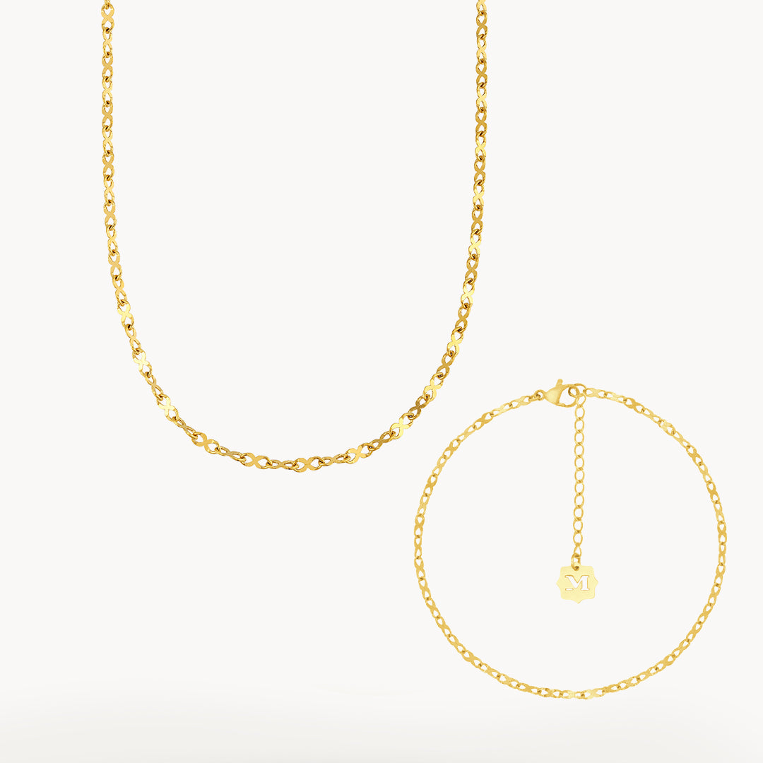 Infinity Chain and Bracelet Gift Set