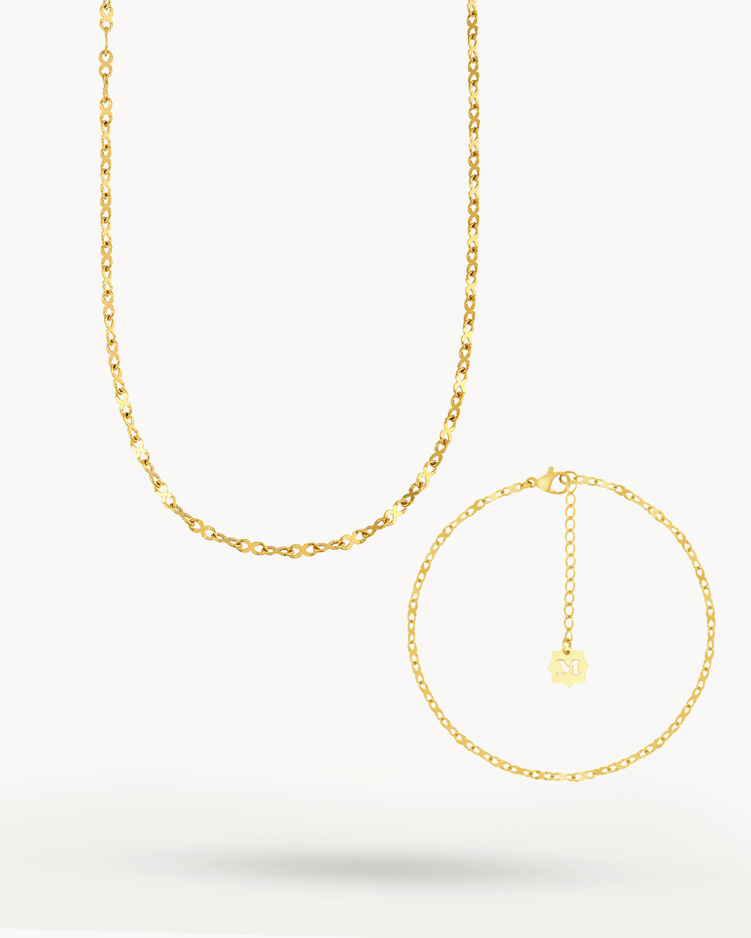 Infinity Chain and Bracelet Gift Set
