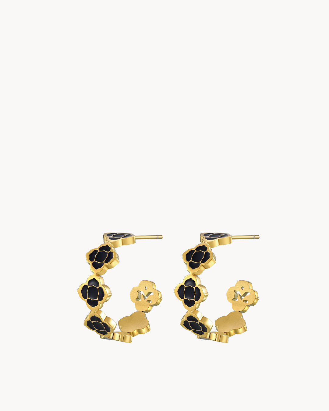 Bizzilla Black Dainty Hoop Earrings