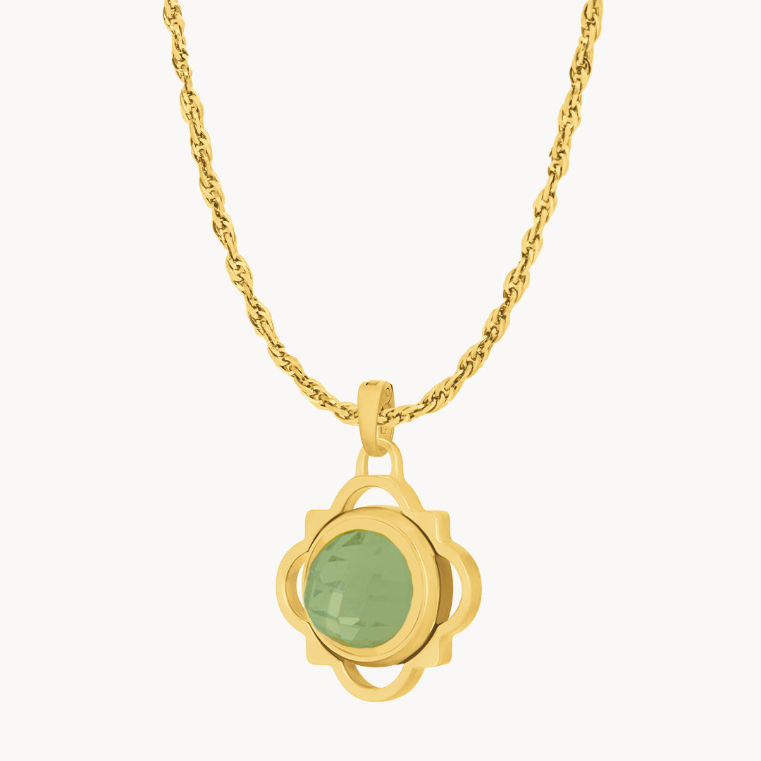 Dainty Twist Beauty Birthstone Pendant Set