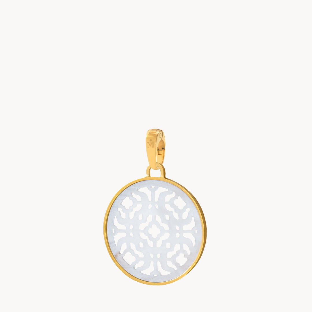 Hollow Protection Mother Of Pearl Bizzilla Pendant