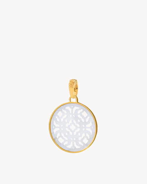 Hollow Protection Mother Of Pearl Bizzilla Pendant
