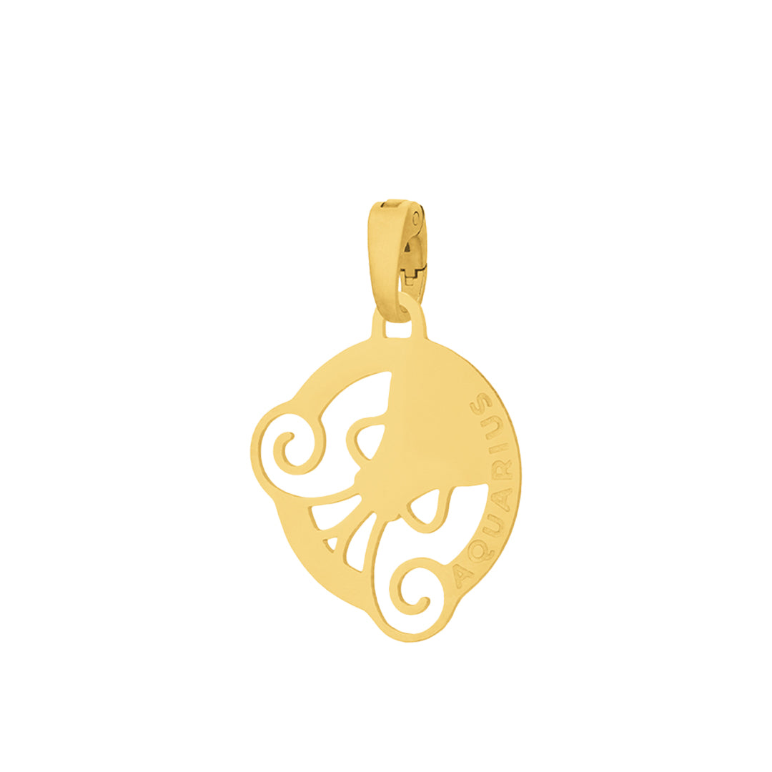 Aquarius Pendant, Gold (20 Jan-18 Feb)