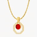 October Starlight Octagon Ħabbata Pendant Set, Gold