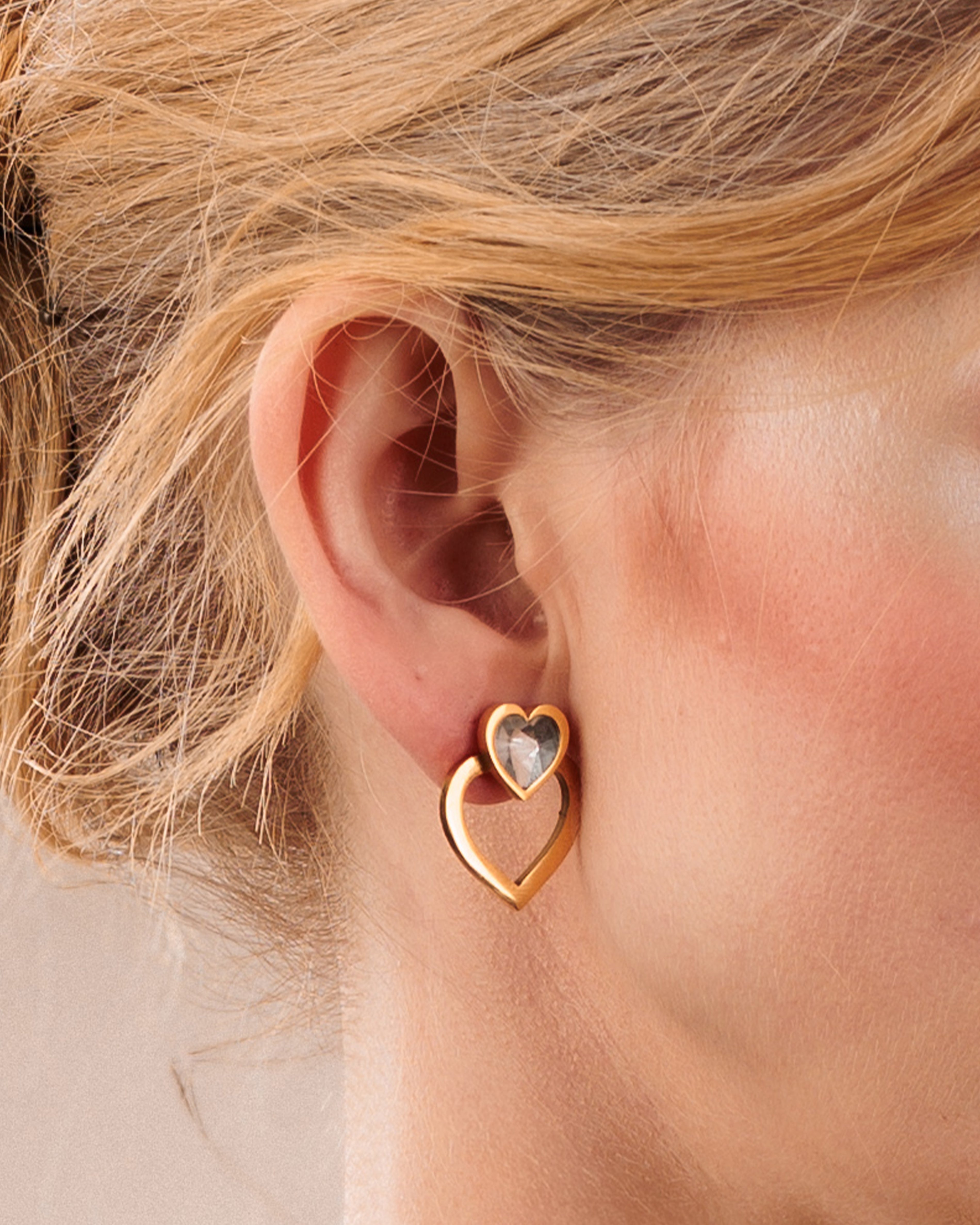 April Birthstone Hope Love Ħabbata Stud Earrings