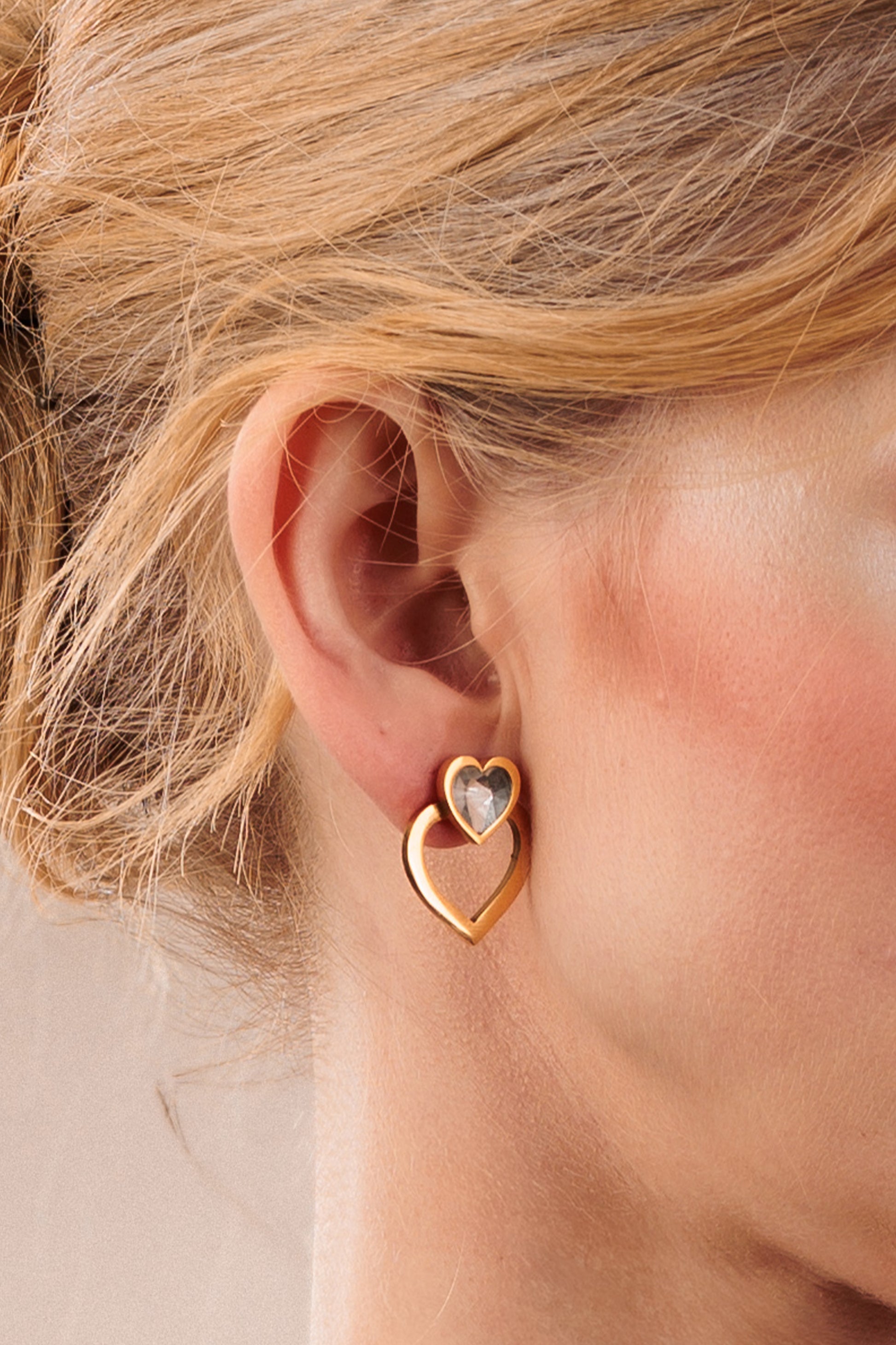 April Birthstone Hope Love Ħabbata Stud Earrings