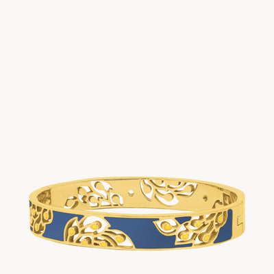 Blue Inspiration Feather Wreath Bangle