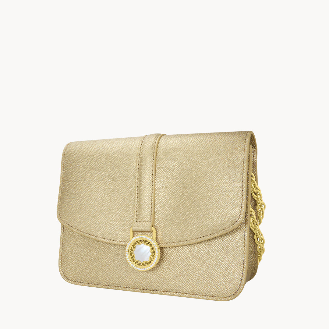 Soleil Gold Starlight Mvintage Twist Handbag