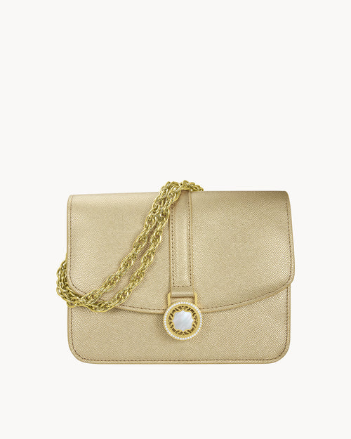 Soleil Gold Starlight Mvintage Twist Handbag
