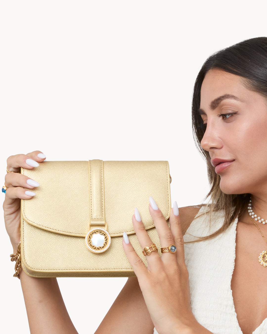 Soleil Gold Starlight Mvintage Twist Handbag