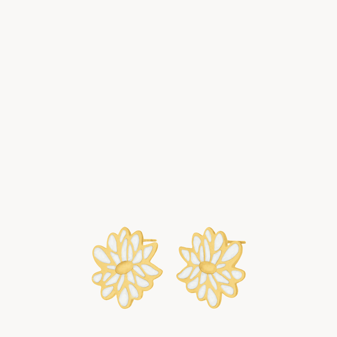 April Birth Flower Studs, Daisy