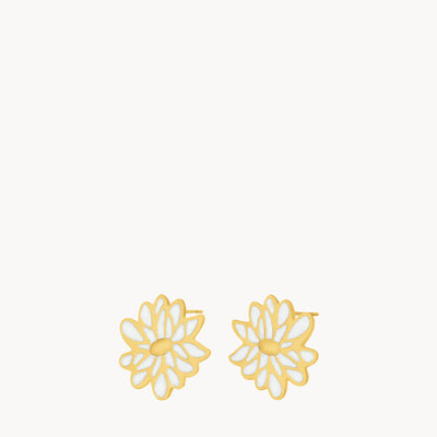 April Birth Flower Studs, Daisy