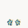 July Birth Flower Studs, Larkspur