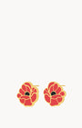 August Birth Flower Studs, Poppy