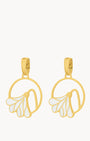January Birth Flower, Snowdrop, Earring Pendants