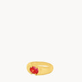 January Birthstone Passion Signet Ring