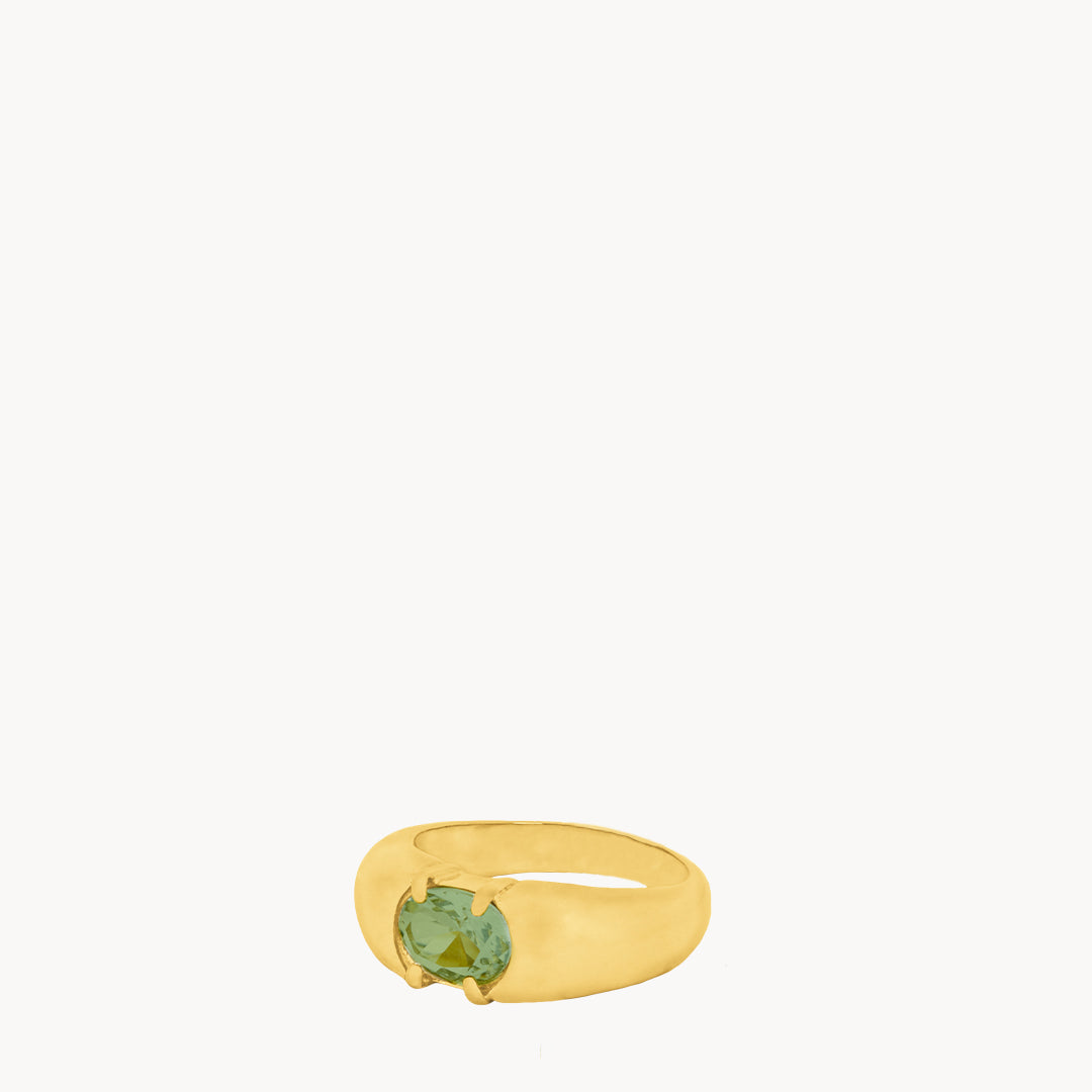 August Birthstone Beauty Signet Ring