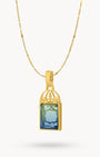 Blue Dazzling Mdina Bieb Pendant Set