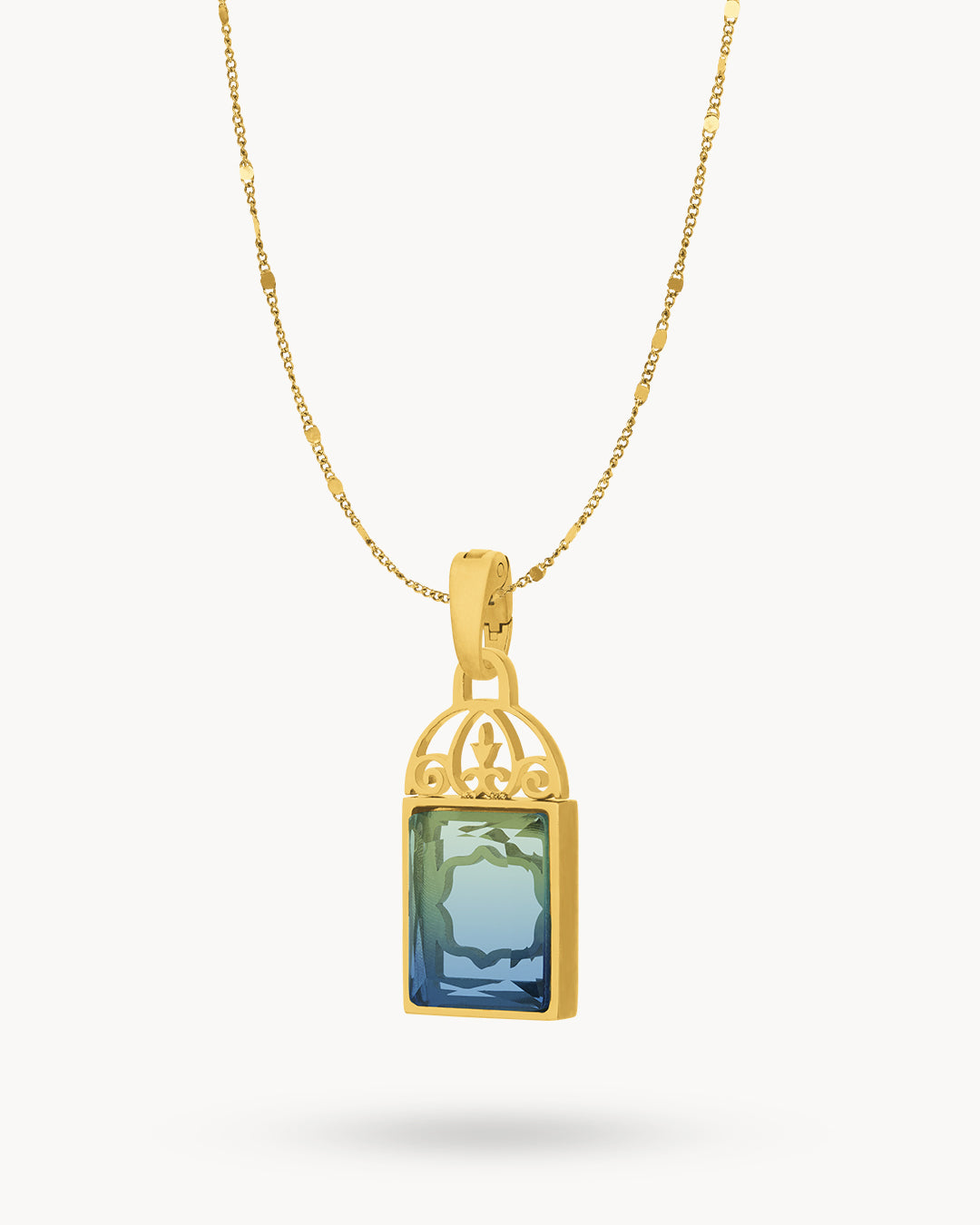 Blue Dazzling Mdina Bieb Pendant Set