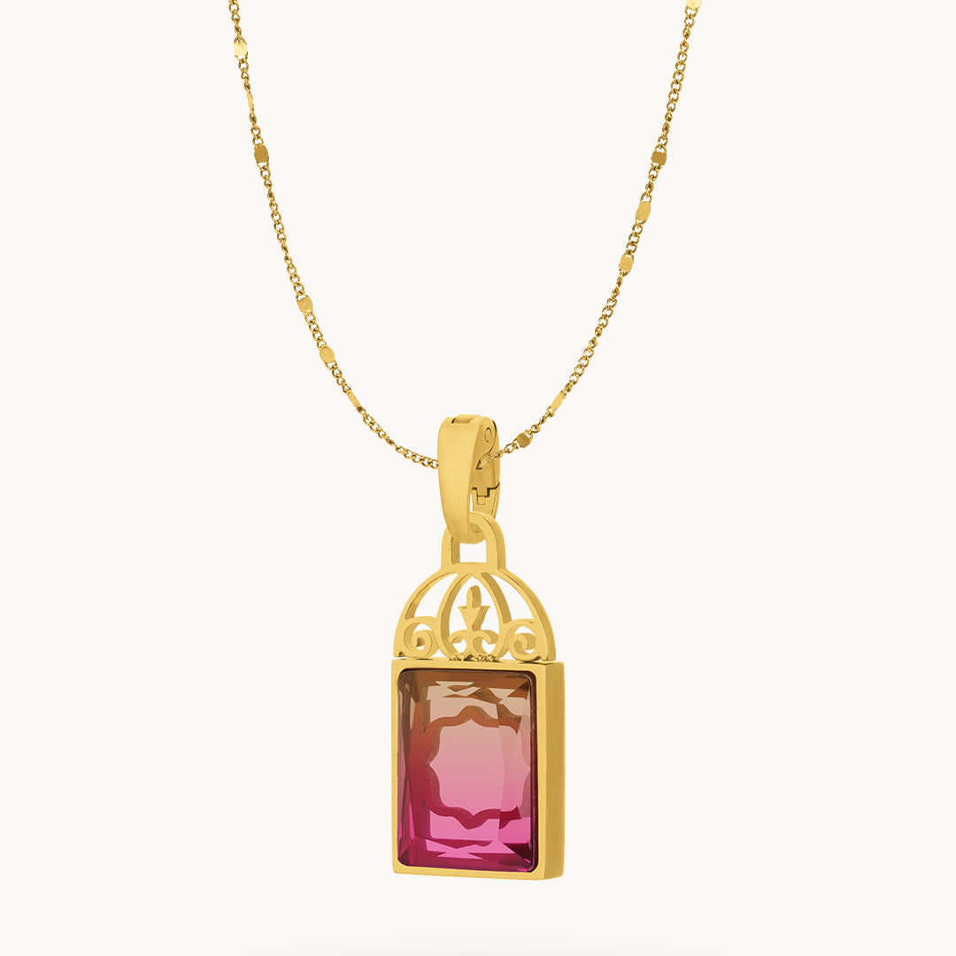 Burgundy Dazzling Mdina Bieb Pendant Set