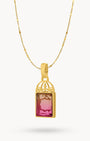 Burgundy Dazzling Mdina Bieb Pendant Set