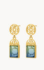 Blue Dazzling Mdina Bieb Dangling Earrings